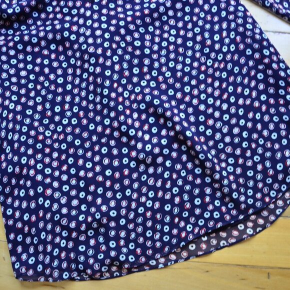 Diane Von Furstenberg Saylor Silk Georgette Blouse Size 2 - Picture 6 of 11